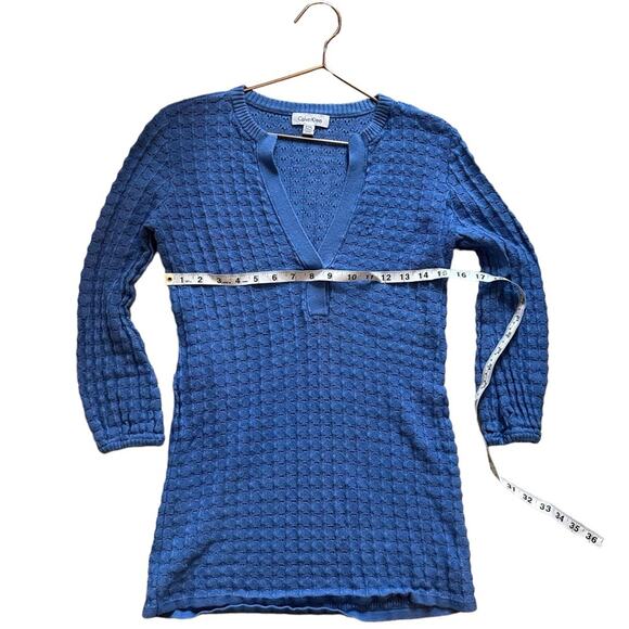 Calvin Klein sweater open knit v neck size small - Picture 6 of 6